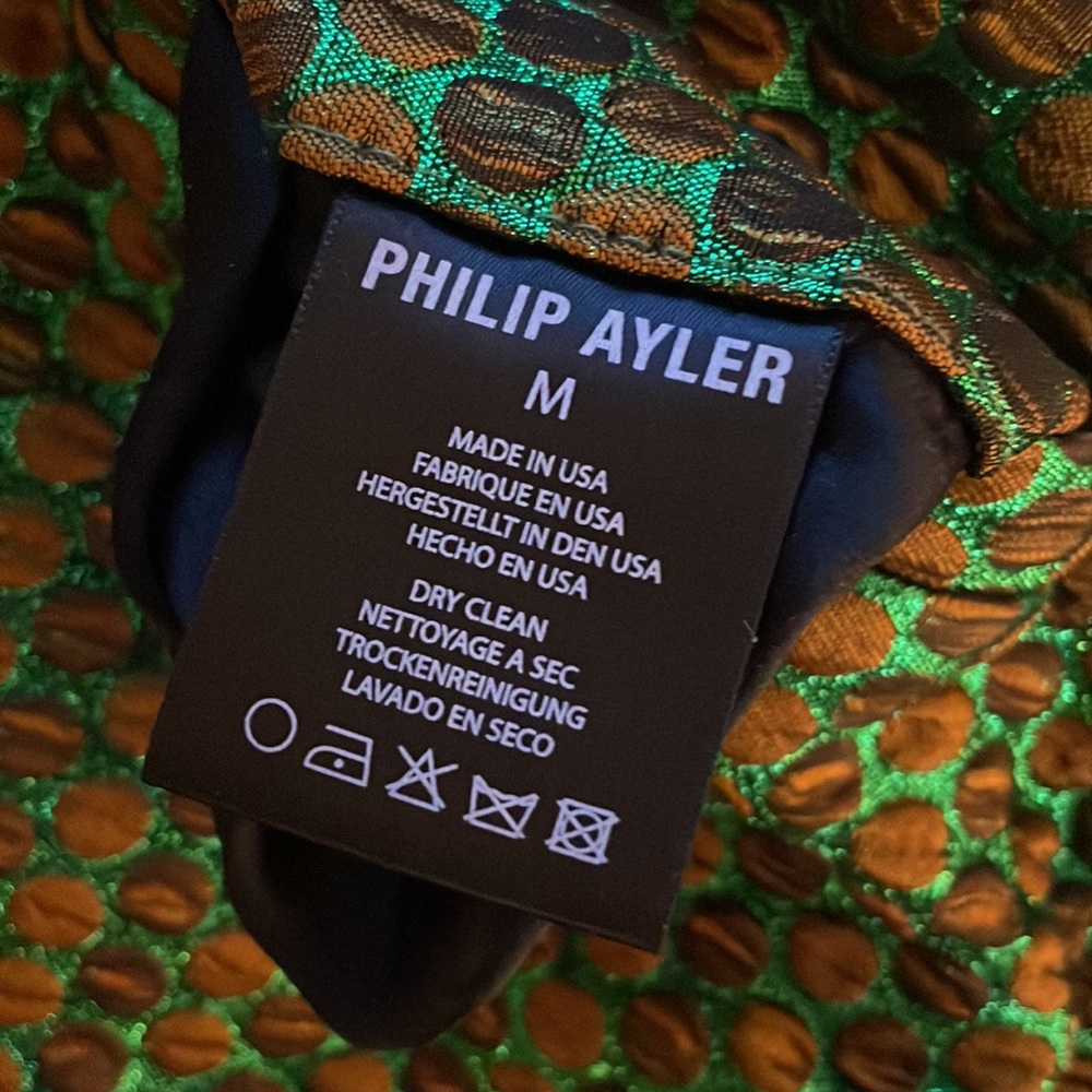 Green Patterned Bomber Jacket - Picture 6 of 11
